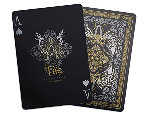 Creatures Of The Fae Playing Cards By Gent Supply - Black, Gold & Silver Edition #TOP3