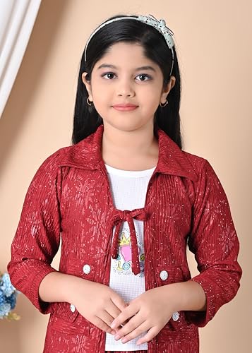 Image of Girls Sparkly Corduroy Co-ord Set, Jacket and Pants, Outfit, Formal Occasion Dress