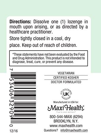 Maxi Health Methyl Folate con B12 y B6, 90 Lozenges miniatura 2