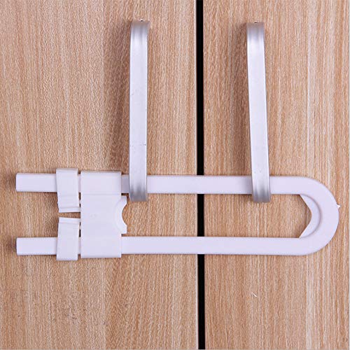 6 Pack U-Shaped Adjustable Child Safety Locks Baby Proofing Cabinet Locks for Cabinets Drawer Closet Fridge Refrigerator