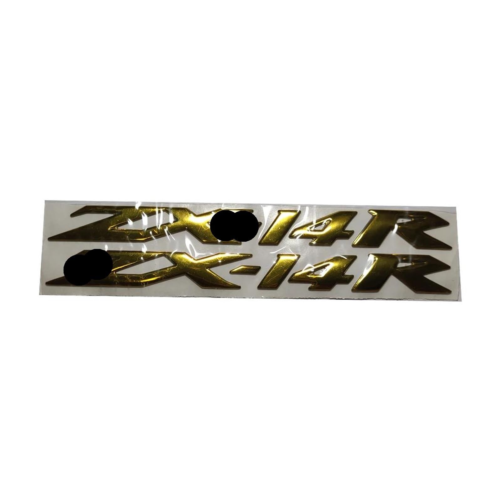 Decoration for Kawasaki ZX6R ZX10R ZX14R ZX-6R ZX-10R ZX-14R 3D Emblem Badge Decal Tank Wheel Sticker Soft Reflective Decals(Gold,ZX14R)