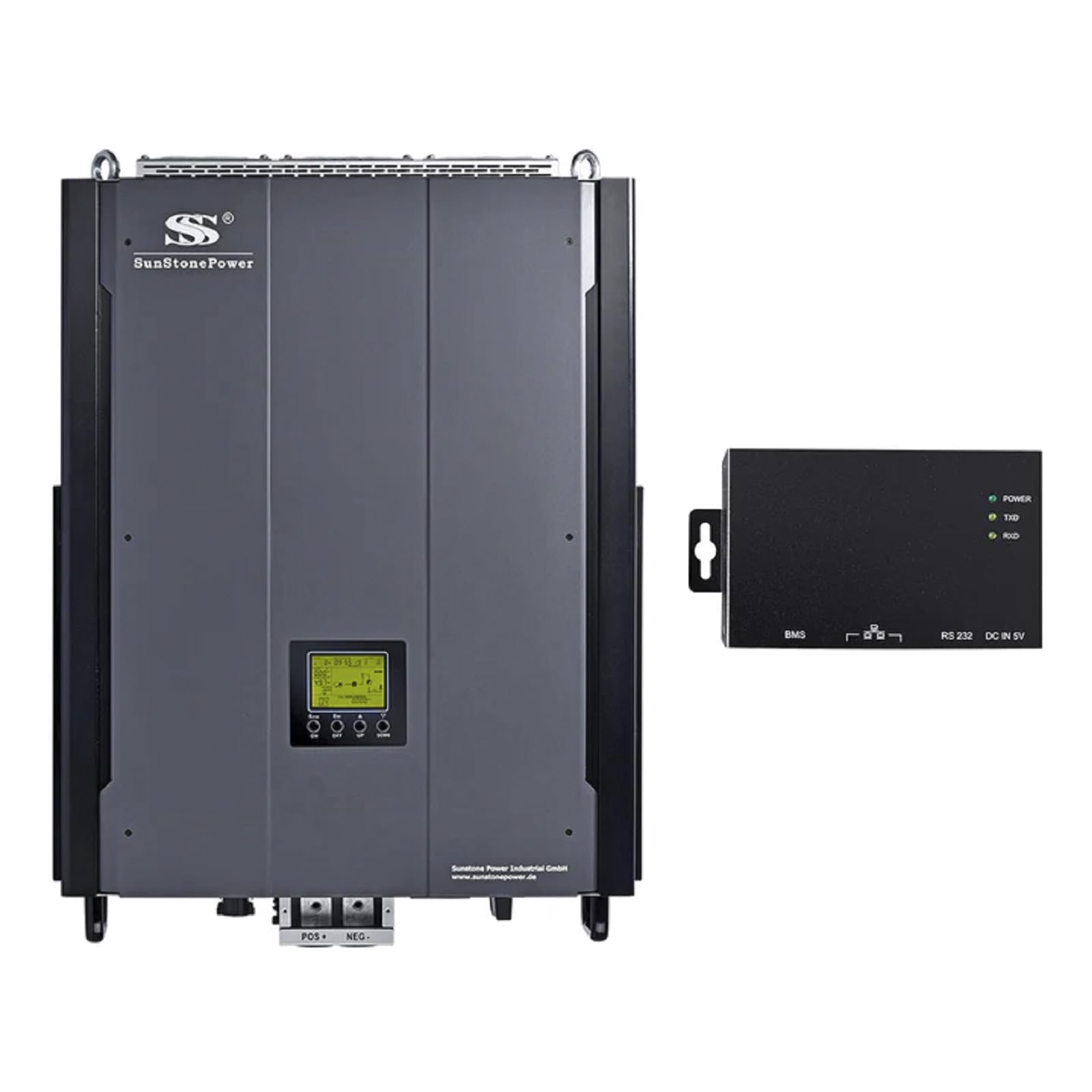 Sunstone 3-Phasen Hybrid Wechselrichter 10KW 48V für Inselbetrieb und Netzeinspeisung, mit Modbus Dual Box, VDE4105 Zertifizierung