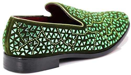 SPK27 Men's Rhinestone Sparkling Suede Dress Shoes Loafer Classic Designer Moccasins4