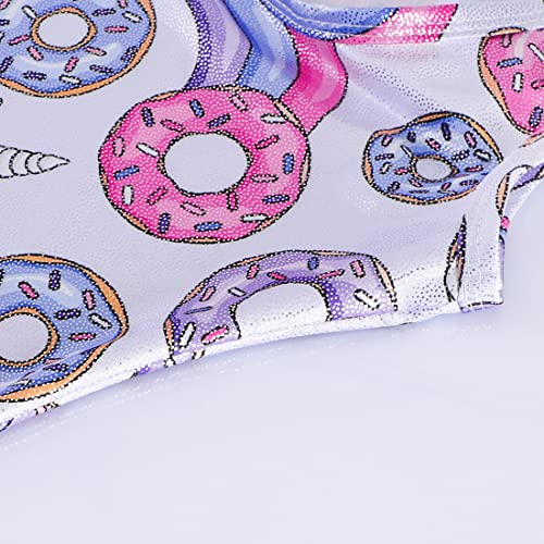 HOZIY Donut Leotards For Girls Gymnastics Size 5-6 5t Kids Light Purple Violet Leo Biketard Shorts Tumbling Outfits Tumble Uniform Para Gimnasia Ninas Bodysuits Sparkle