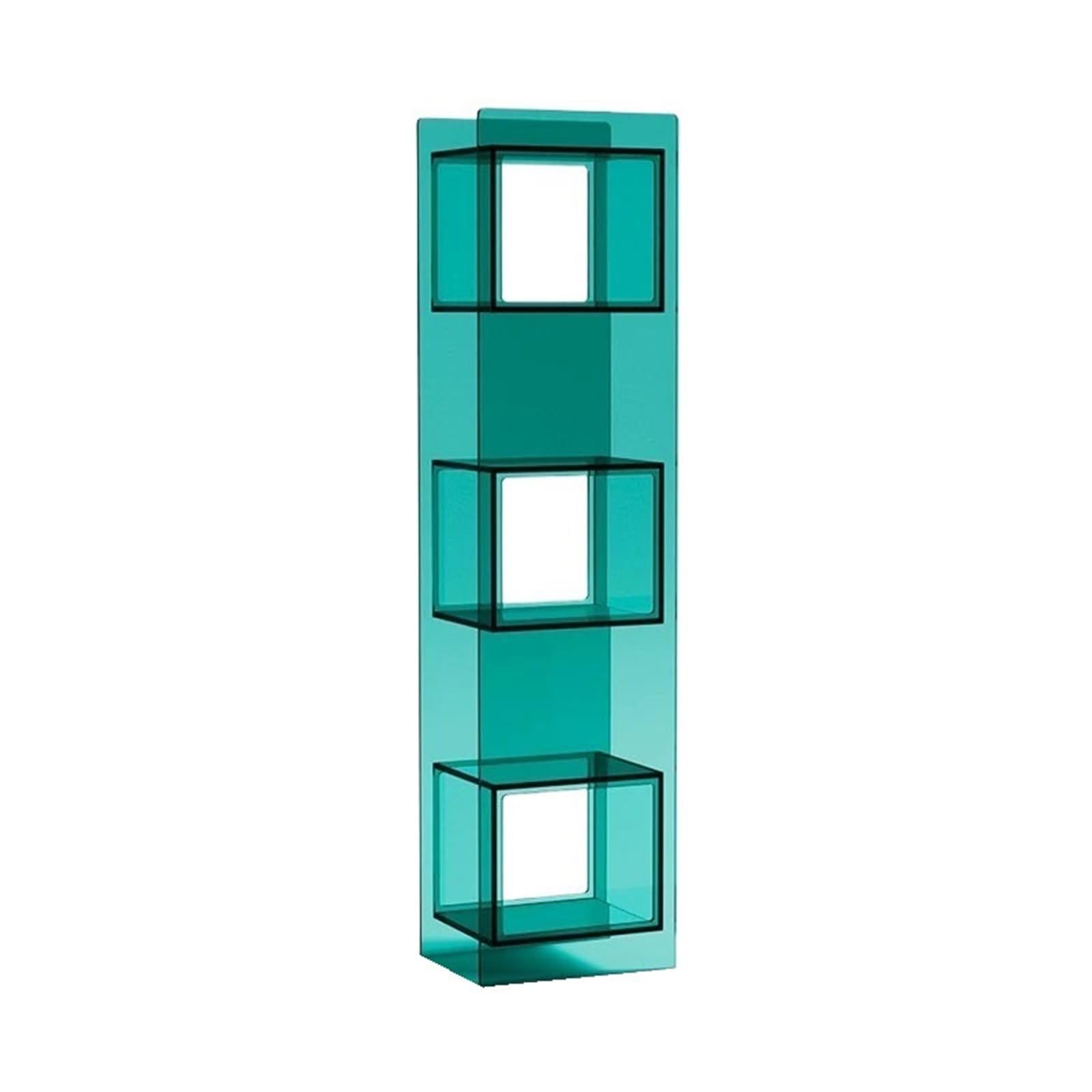 ZYYANSHOP Bookshelf Light Luxury Minimalist Acrylic Bookshelf Floor-standing Storage Stand for Living Room Study(Green)