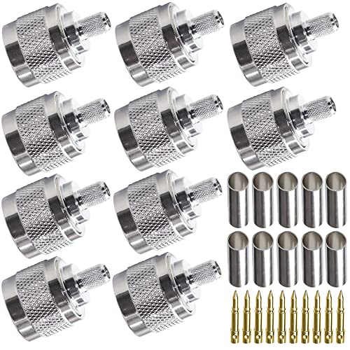 Conector macho N para antena exterior adaptador de 50 Ohm para cable coaxial 4D-FB de radio