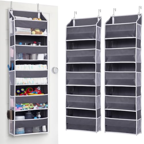 Image of ULG 2 Pack 5-tier Over the Door Organizer Dark Gray