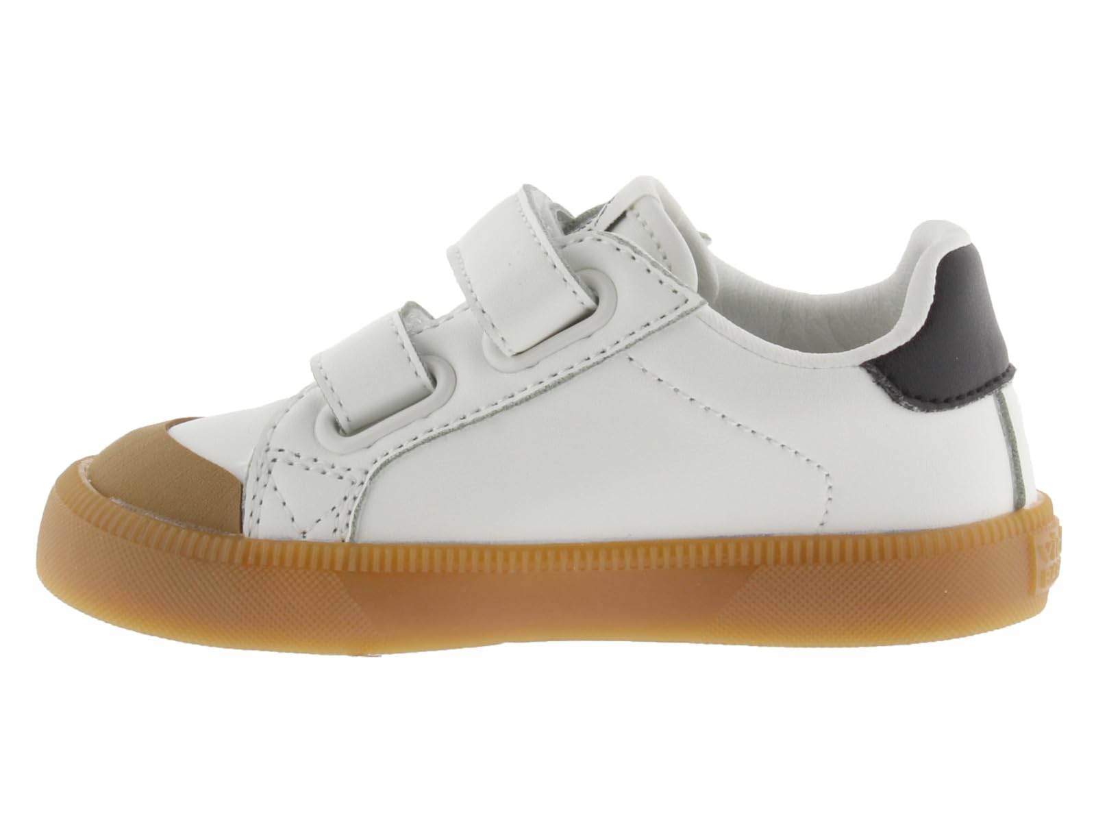 victoria Sneaker Oliver Barefoot 1356102 | Effetto Pelle & Parti A Contrasto & Chiusure A Strappo & Suola Caramello per Bambini Unisex