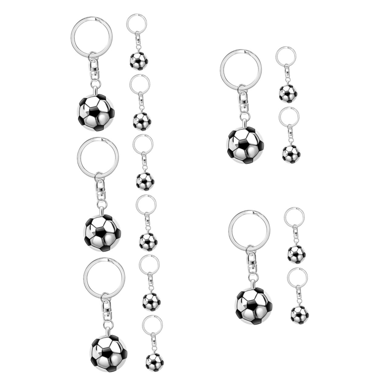 HANABASS Llavero De Futbol Simple Accesorios Llavero Lindo Chico Atlético Deportes Exquisitos Llaveros Deportivos Llavero Portatil De Futbol Metal Silver