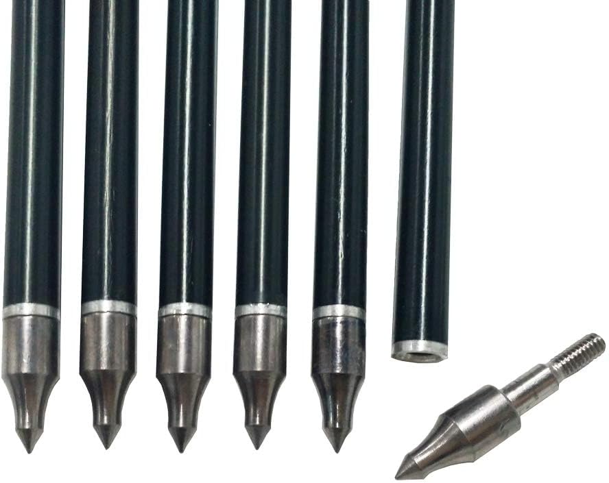 ZSHJGJR 30 Inch Archery Aluminum Arrows Spine 300 Hunting Target Arrows with Removable Arrow Points for Recurve Compound Bow 6 /12pcs