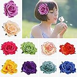 【Diseño práctico y elegante】: el clip de flores elegante se puede aplicar como un clip de pelo o un broche de uso, práctico y hermoso, muy fácil de usar.