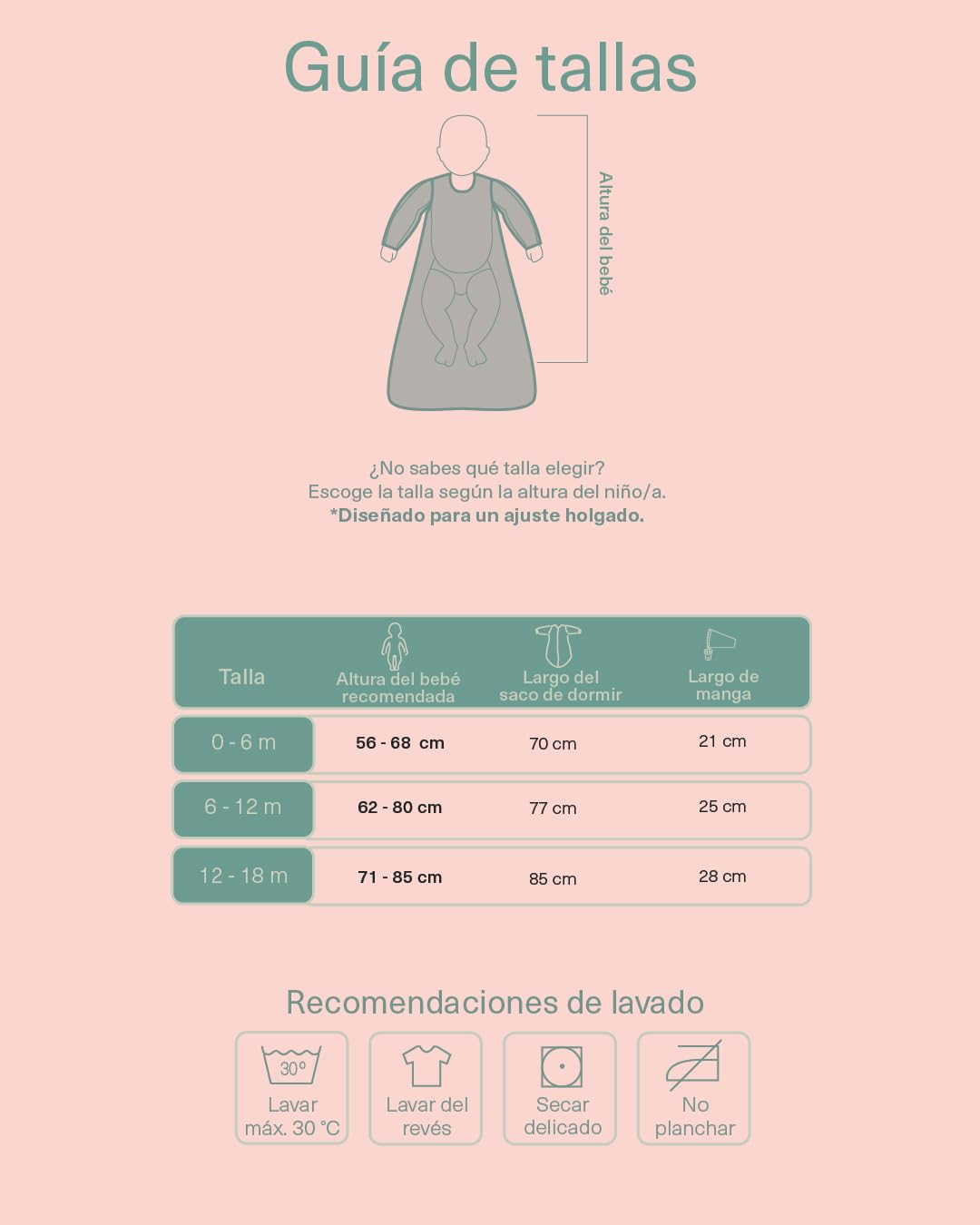 molis&co - Saco de Dormir para bebé 2.5 TOG con Mangas Desmontables - (0-6 Meses) - Ideal para Invierno - 100% algodón (Oeko-Tex 100) - Winter Animals