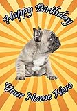 BullDog francés tarjeta de cumpleaños de felicitación personalizada A5 Codesa mamá Nan hijo