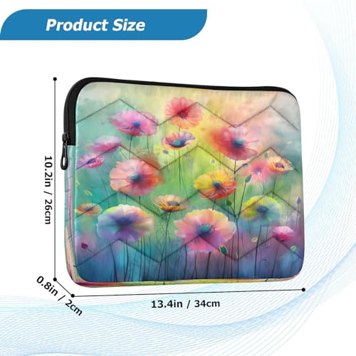 Funda para portátil 13-14 pulgadas impermeable con diseño floral miniatura 3