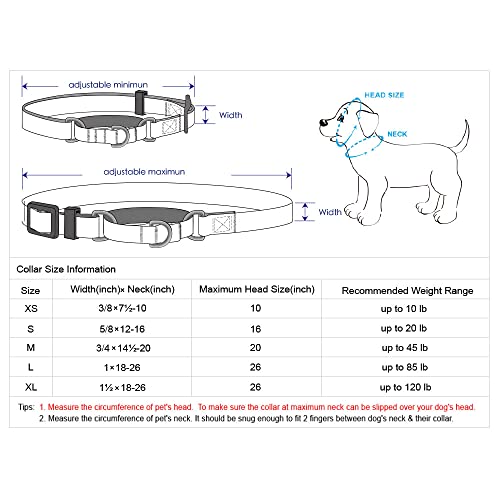 Collier chien martingale Blueberry Pet jaune S en polyester nylon résistant