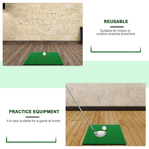 CLISPEED Tapete de PrÃ¡tica de Golfe Residencial PortÃ¡til de Golfe Realista Batendo Na Grama de Tre