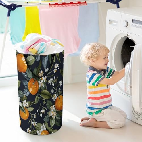 Panier à linge imperméable pliable orange grand format - 7