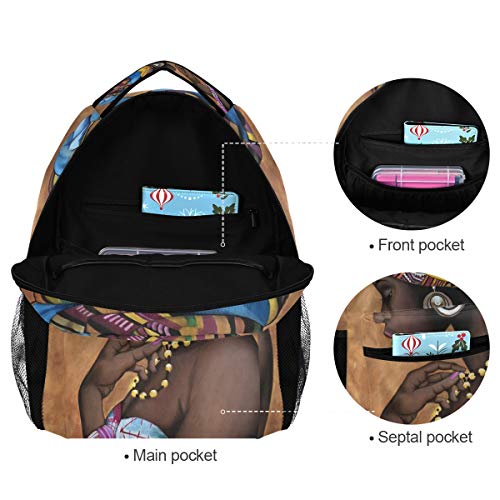 Alaza Afro African American Woman Large Backpack For Women Girls Personalized Laptop Ipad Tablet Travel School Bag With Multiple Pockets #TOP4