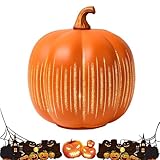 Thanksgiving Starry Night LED Pumpkin Lights, Decorative Timer Illuminated Resin...