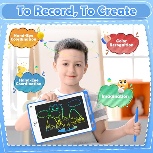 Image of Party Favor LCD Writing Tablet for Kids, 8.5 Inch Colorful Doodle Board Drawing Tablet, Educational Learning Toys Birthday Gifts for Boys Girls Age 3 4 5 6 7 8 (12 Pack)