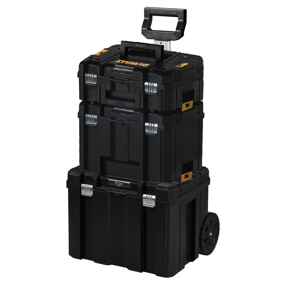 Dewalt DWST1-75799 TStak Tower Rolling Mobile Tool Storage Cases + 2 Tstak Boxes