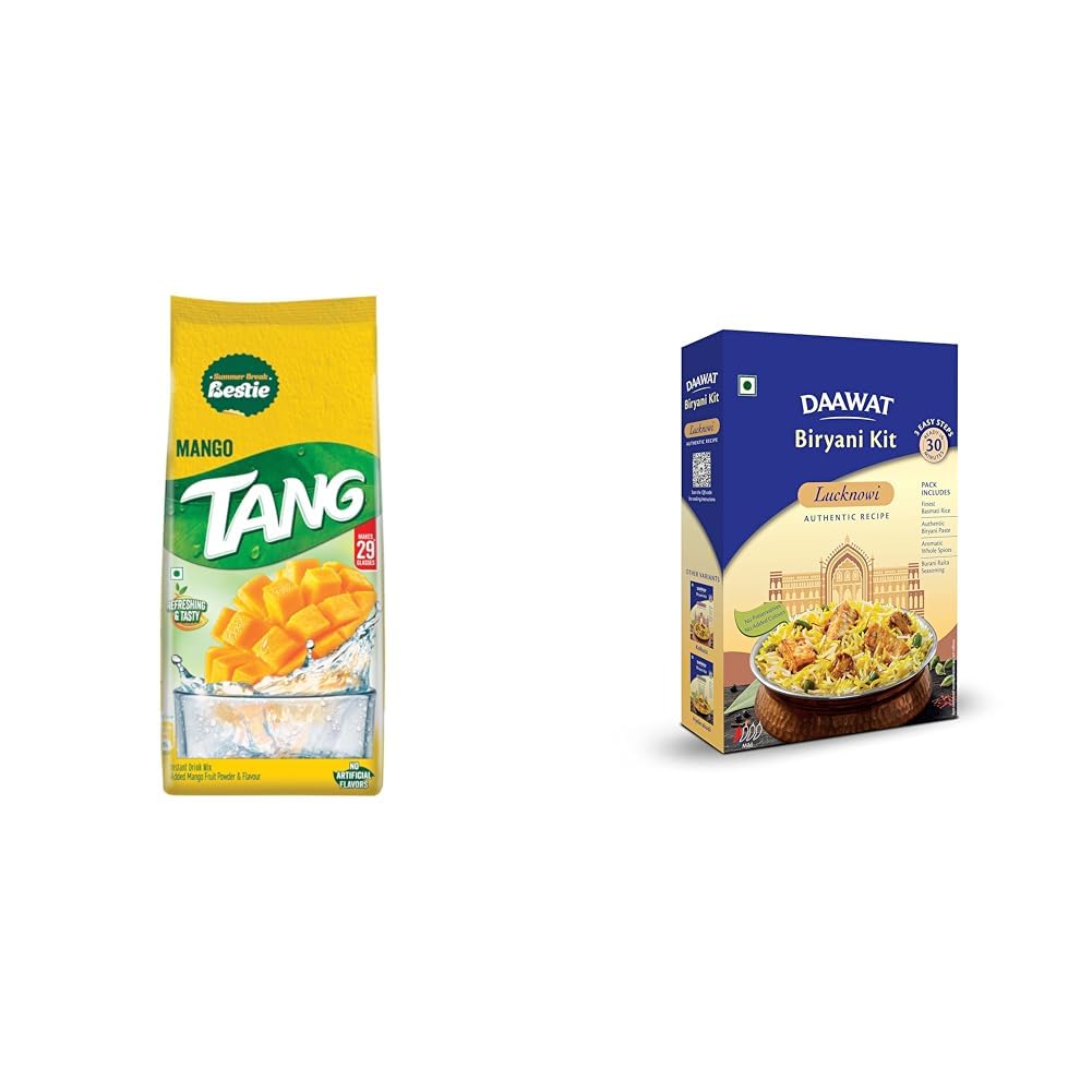 See full amazon price history chart for Tang Bakrid Special Kit : Instant Drink Mix, Mango, 500G With Daawat Lucknowi Biriyani Kit Tang Bakrid Special Kit : Instant Drink Mix, Mango, 500G With Daawat Lucknowi Biriyani Kit (B0CYCJH5GT) Amazon Price History, Amazon Price Tracker