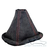 passat 35i vr6 anhängelast Farbe: Schwarz mit roter Naht L & P Car Design L&P A0118 Schaltsack Schaltmanschette kompatibel mit VW Golf 2 II 3 III Polo 6N Passat 35i UVM. weiche Microfaser Schwarz Naht Rot