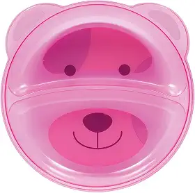 Buba Prato Ursinho Com Divisória Rosa