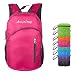 mountop Ultra Lightweight Foldable Packable Durable Travel Hiking Backpacks Daypacks 20L Fuchsia