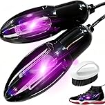 Shoe Deodorizer，Shoe Dryer，Shoe Dryer Electric Uk - Ultraviolet Light Shoe, Boot, And Sneaker Deodorizer And Dryer - Electric Boot Cleaner And Sanitizer, Black, One Size Fits All