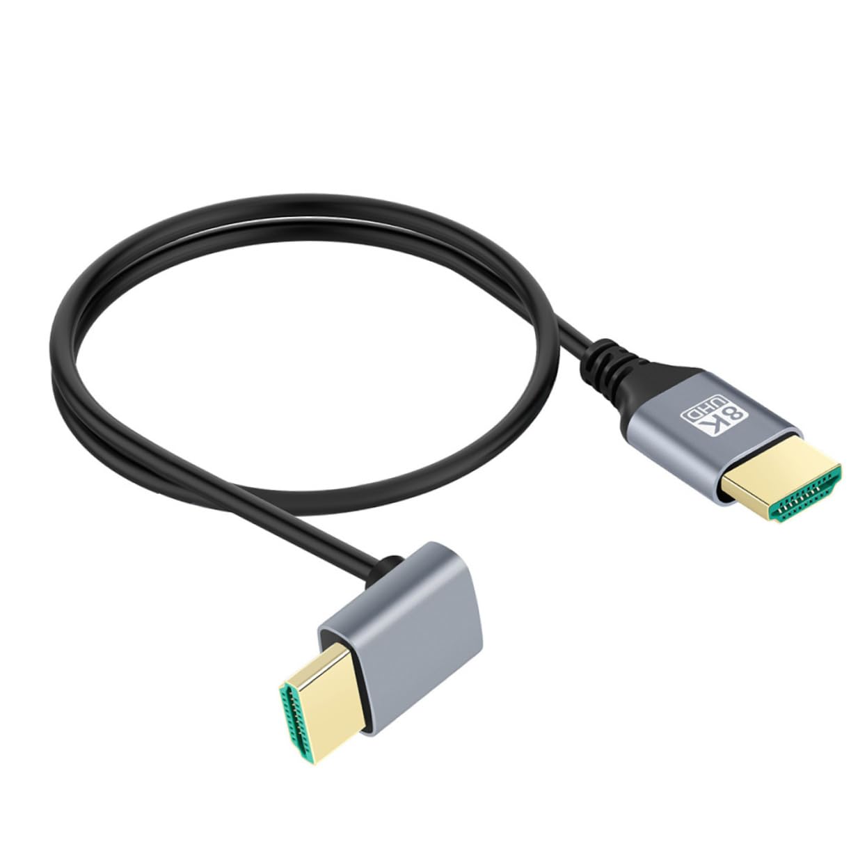 Abaodam Male to Male Video Cable Durable Angled Connector for Tvs and Monitors High Definition Transmission for Seamless Entertainment Flexible Design for Easy Installation