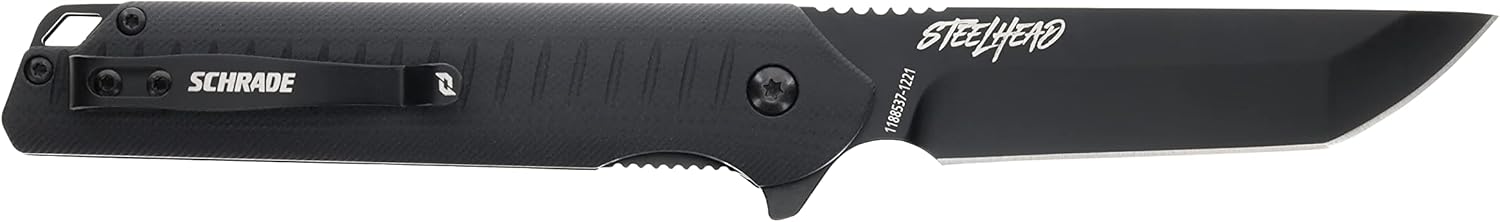 Schrade Delta Class Steelhead Folder 8in with 3.5in AUS-10 Steel Blade and G-10 Handle for EDC