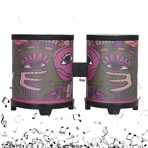 Tambour bongo bois indien portable instrument percussion petit et facile