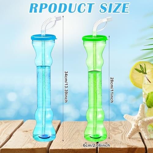 Jingmore 15 Pcs Vasos con Sorbete Forma Mancuerna 17 oz miniatura 2