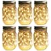 Mason Jar Solar Lights Lanterns, 4 Pack 30 LEDs Fairy Firefly Led String Lights with Glass Mason Jar,Best for Wedding Garden Patio Outdoor Solar Powered Hanging Lanterns(Jars & Hangers Included)