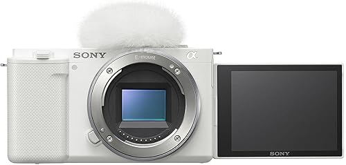 Miniatura 3 de Sony ZV-E10 APS-C Cámara de vlogging con lente intercambiable sin espejo, color blanco, paquete con tarjeta de memoria PRO 64GB UHS-I U3 SDXC, bolsa