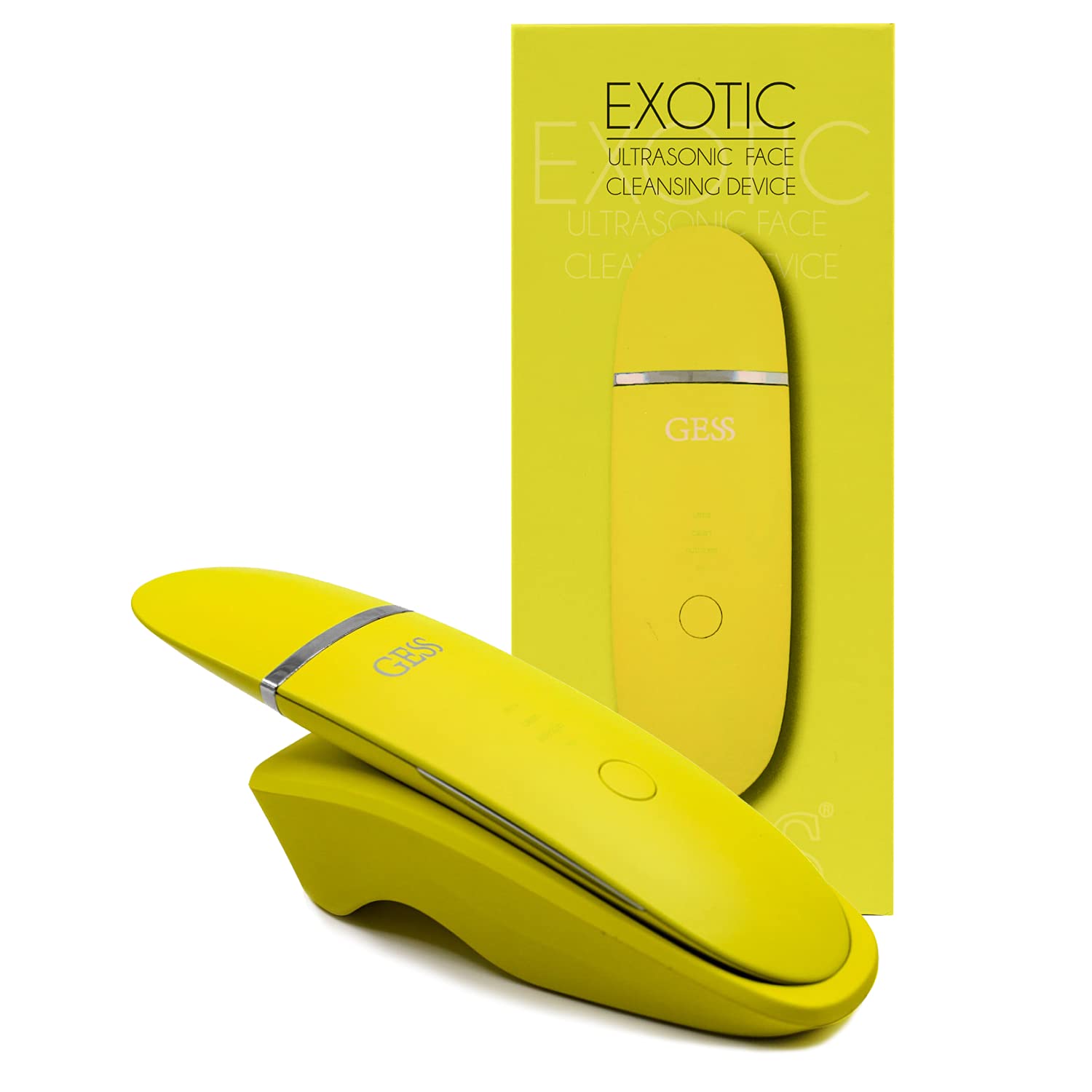 GESS Exotic Ultraschall-Gesichtsreiniger, 7 Arten der Behandlung, Peeling Phonophorese, Ionenreinigung, Chromotherapie Desinkrustation, USB