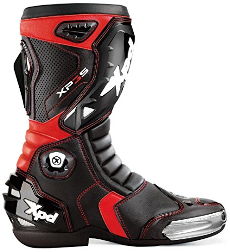 XPD XP3-S S55-021-40 Racing Motorcycle Boots Black/Red, Size 40
