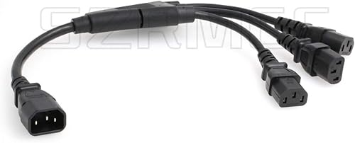 Miniatura 4 de SZRMCC Equipo eléctrico UPS PDU Server Y Split IEC320 C14 a 3 x C13 10A 250V Cable de extensión de cable de alimentación
