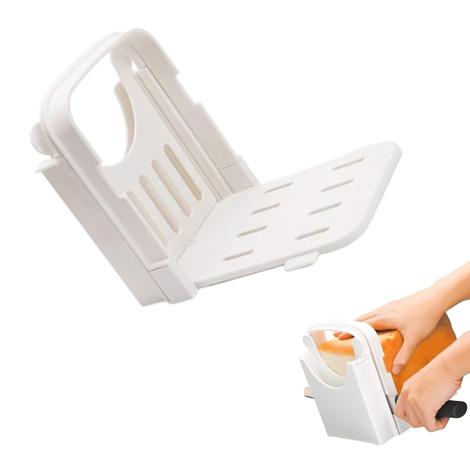 Foldable Bread Slicer - Compact Kitchen Tool for Homemade Bread Loaves - Essential Kitchen Accessories