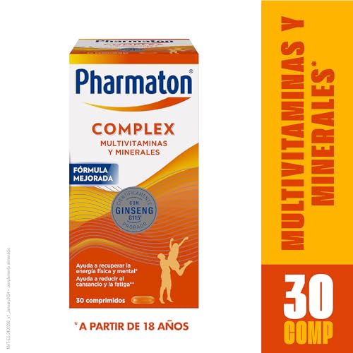 Pharmaton Complex - Multivitamínico con Ginseng G115-30 Comprimidos - Energía Física y Mental - Vitaminas para el cansancio - imagen 2