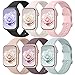 6 Pack Sport Bands Compatible with Apple Watch Bands 38mm 40mm 41mm 42mm 44mm 45mm 46mm 49mm for Women Men, Soft Wristband Silicone Sport Strap for iWatch Bands Series 11 10 9 8 7 6 5 4 3 2 1 Ultra SE