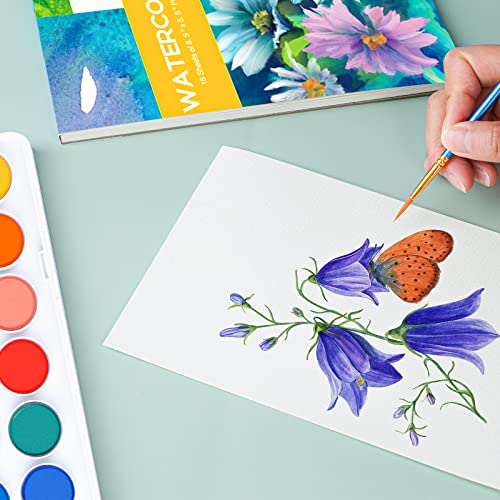 Aroic 65 Pieces Watercolor Paint Set，36 Colors Watercolor，10 Brushes，3 Refillable Water Brush Pens，16 Page Pad（8.5 * 5.5In），Profesional Watercolor Kit For Kids, Adults, Beginners #TOP6