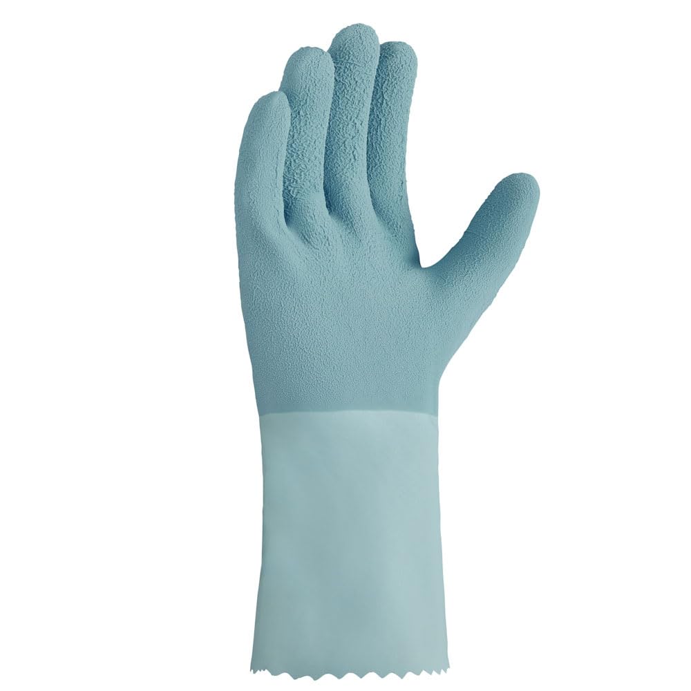12 Stück teXXor teXXor® topline Chemikalienschutz-Handschuhe 2250, Naturlatex, Packung, hellblau, 9/L
