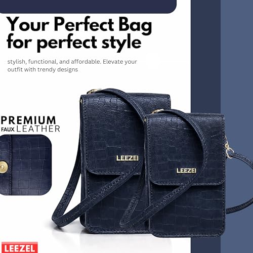Image of LEEZEL Women's Girls Wallet Sling Bag for Mobile Cell Phone Holder
