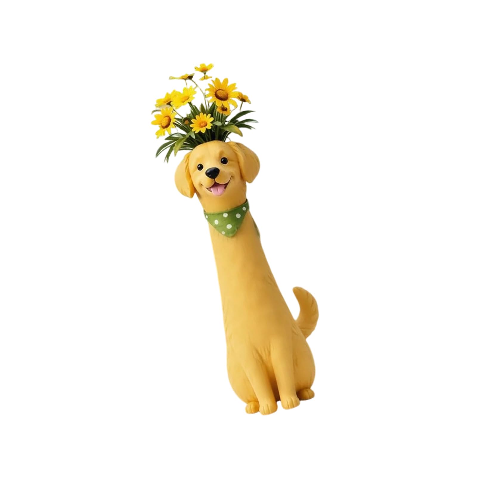 Whimsical Dog Planter for Flower Handcrafted Dog Vases Unique Dogs Lover Resin Dogs Statue Desktop Decorations Puppy Statue