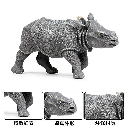 Modélisation jouet ornements de rhinocéros et hippopotame faune - 5