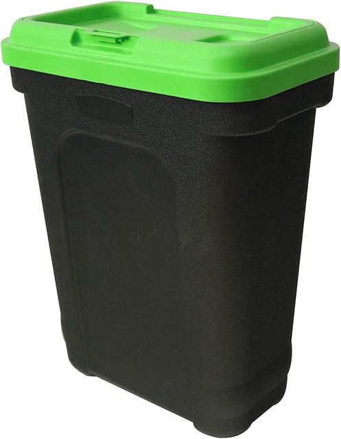 KCT Dry Pet Food Storage Container with Integrated Scoop - Dog Cat Animal Feed Bin Box - 30 Litre/ 15kg - Blue