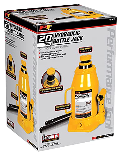Image of Performance Tool W1633 20 Ton Heavy Duty Hydraulic Bottle Jack