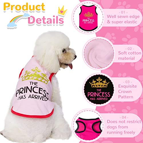 Axiijgl 3 Pieces Small Dog Shirts Summer Pet T-Shirts Soft Puppy Cotton T-Shirts Cute Princess Dog Shirts Printed Dog Sleeveless Shirt Vest With Funny Letters For Small Dog Cat Girl Xs #TOP1